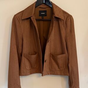 Express Suede Jacket in Warm Brown